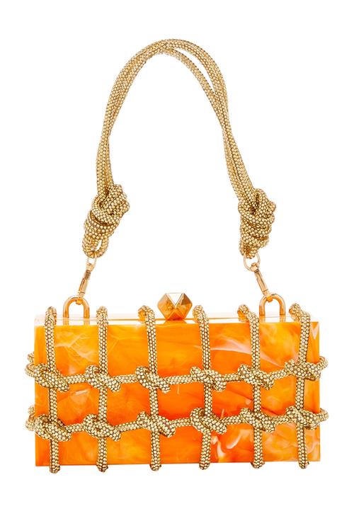 FELIPA Clutch  guld / orange