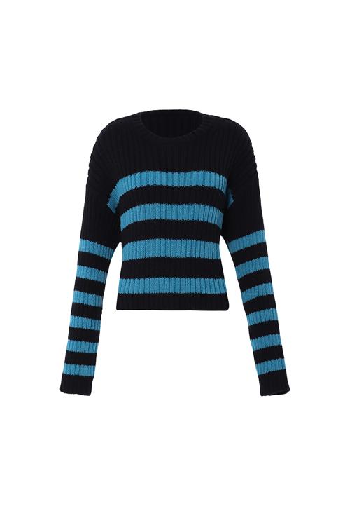 MYMO Pullover  lyseblå / sort