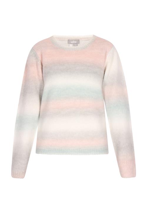 Usha Pullover  turkis / mørkegrå / lyserød / hvid