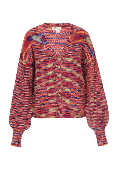 Se IZIA Cardigan  navy / lysegul / mørkeorange / cranberry ved About You