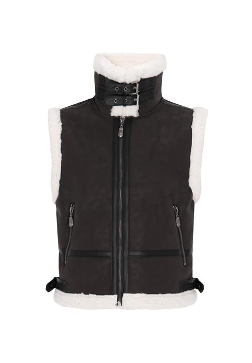 DreiMaster Vintage Vest  mørkebrun / hvid