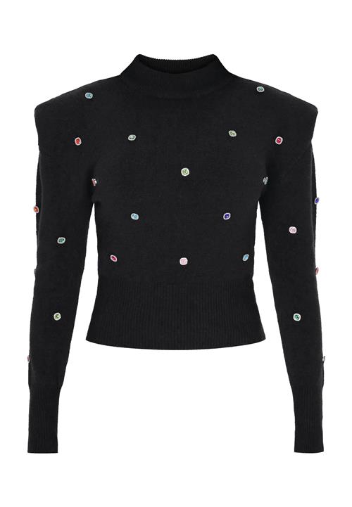 faina Pullover  royalblå / lime / lys rød / sort