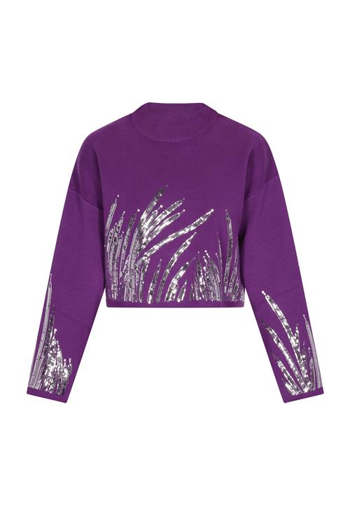 faina Pullover  lilla / sølv
