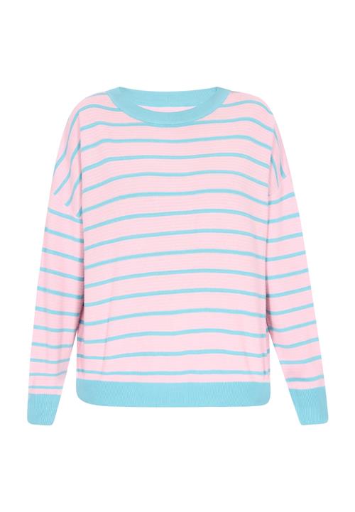 swirly Pullover  lyseblå / lyserød