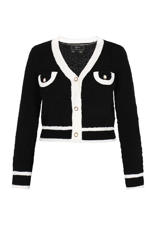 faina Cardigan  sort / hvid