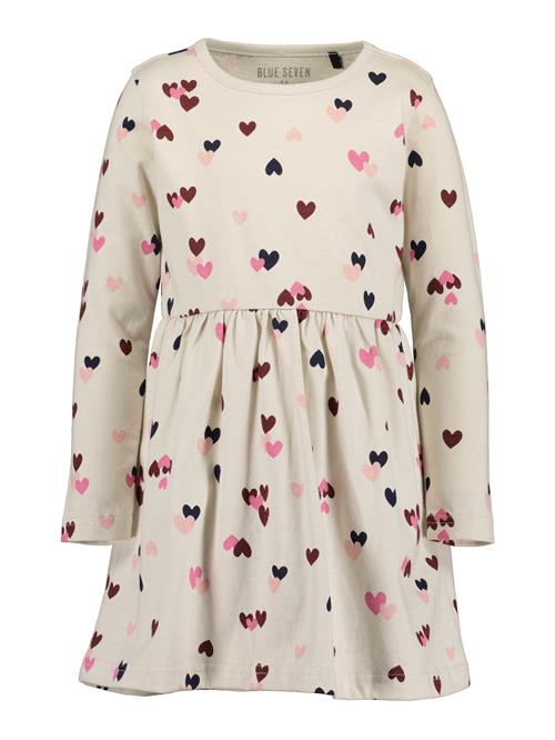 BLUE SEVEN Kjole  beige / mørkeblå / lys pink / mørkerød