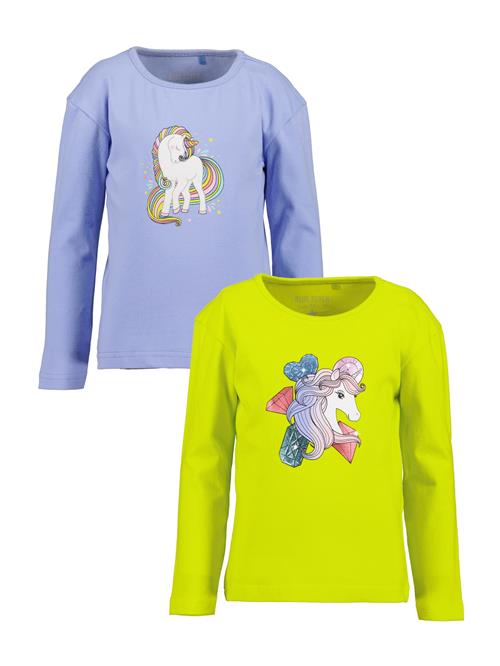 BLUE SEVEN Bluser & t-shirts  blue denim / neongul / lyserød / hvid