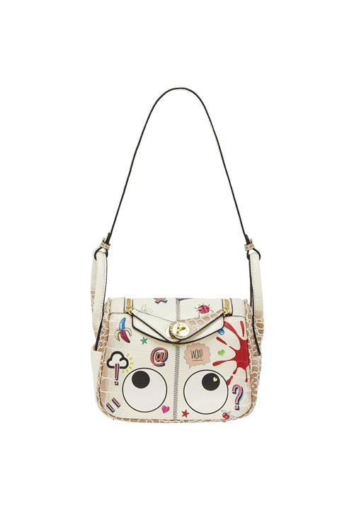 MYMO Skuldertaske 'Pop Eyetheme'  nude / knaldrød / sort / offwhite