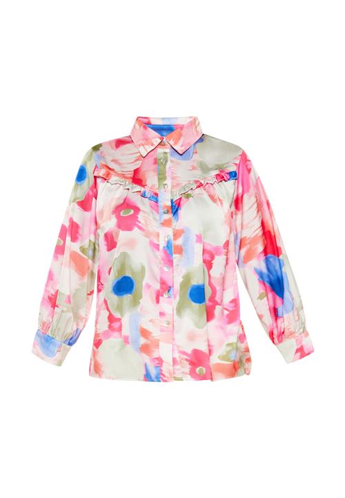 FELIPA Bluse 'Fashion Look'  blå / oliven / pink / hvid