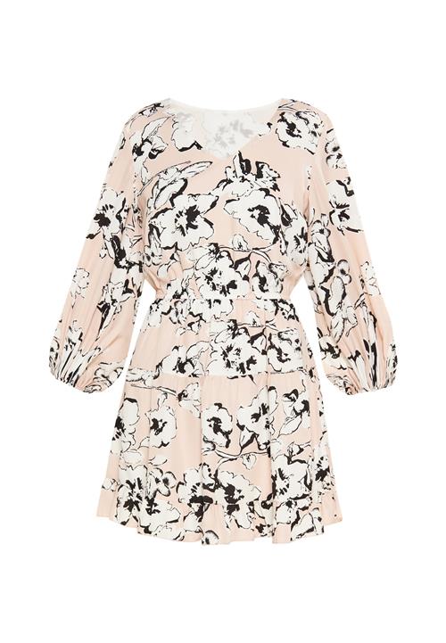 FELIPA Kjole 'Spring Summer'  beige / sort / hvid