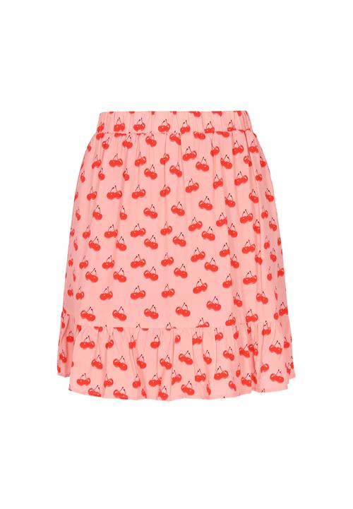swirly Nederdel  pink / rød