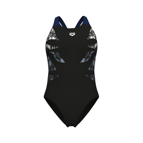 ARENA Badedragt 'GRAPHIC'  navy / sort / hvid