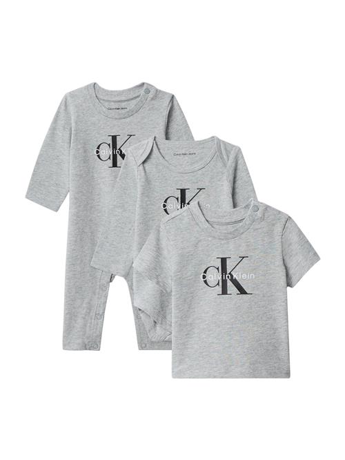 Calvin Klein Jeans Sæt 'ESSENTIALS'  lysegrå / sort / hvid
