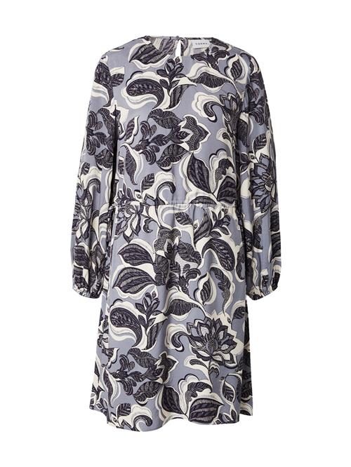 COMMA Kjole  creme / navy / røgblå