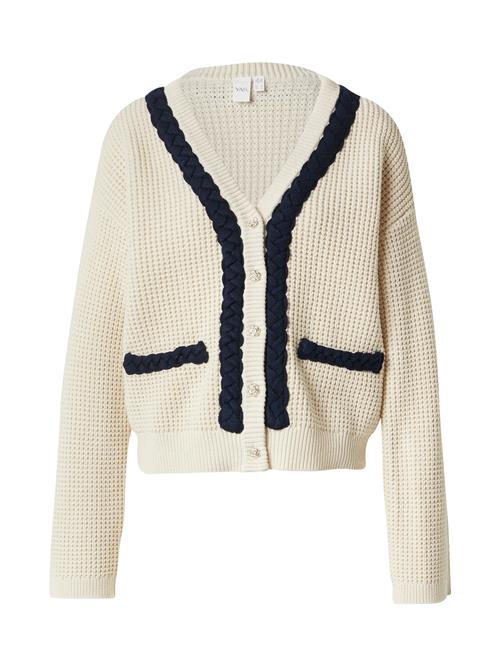 YAS Cardigan 'YASARINA'  creme / natblå