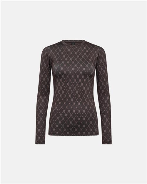 Bluse "Logo" | Polyester | Brun