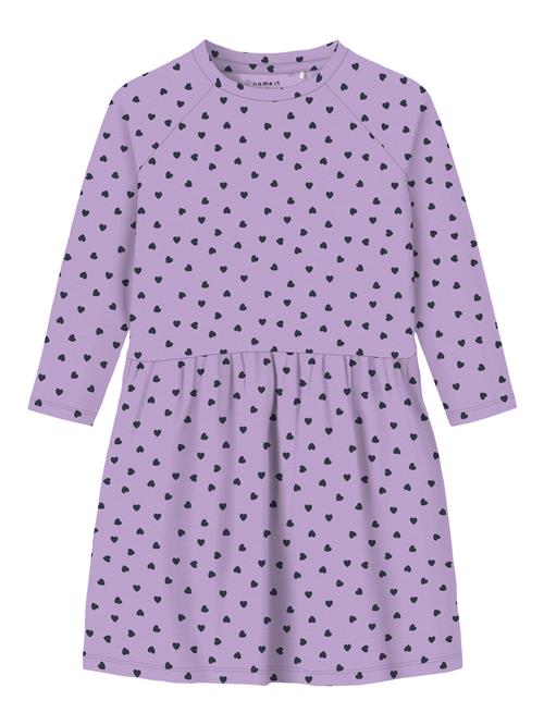 Se NAME IT Kjole Pbelle Lavendula Heart In Dark Sapphire hos SmartKidz