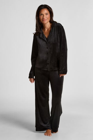 Hunkemöller Pyjamasbukser Velour Sort