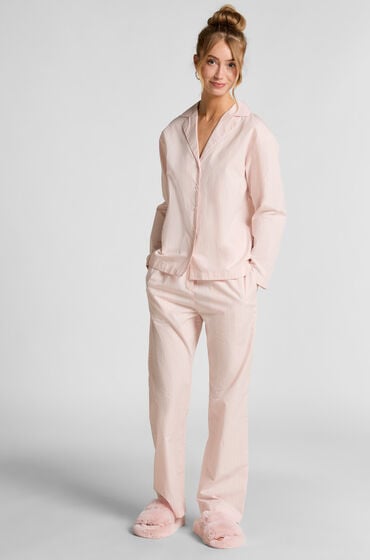 Hunkemöller Pyjamasbukser Bomuld Poplin Lyserød