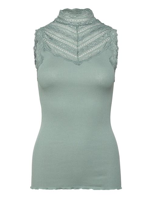 Rwbenita Sl Turtleneck Lace Top Rosemunde Green
