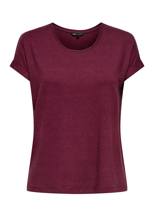 Onlmoster S/S O-Neck Top Jrs ONLY Burgundy