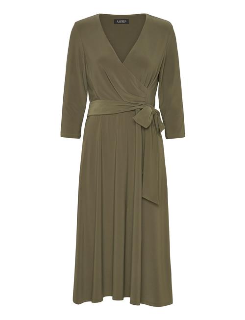 Surplice Jersey Dress Lauren Ralph Lauren Green
