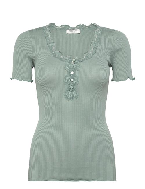 Rwbeatha Ss Regular W Button T-Shir Rosemunde Green