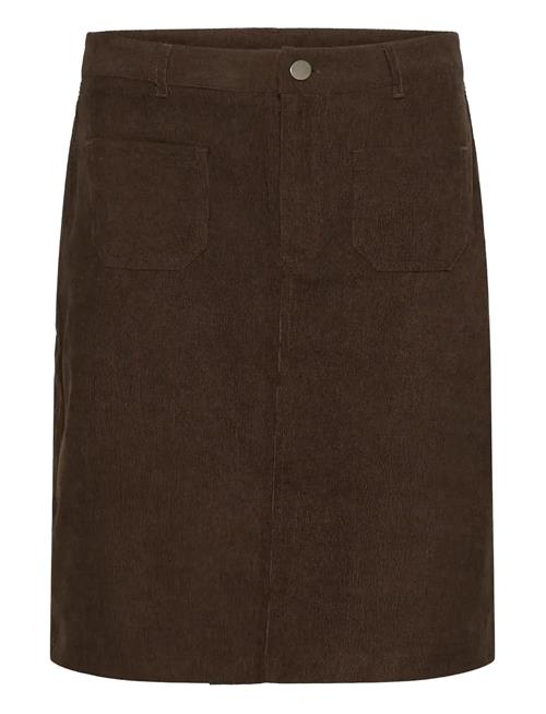 Kavery Pocket Skirt Kaffe Brown