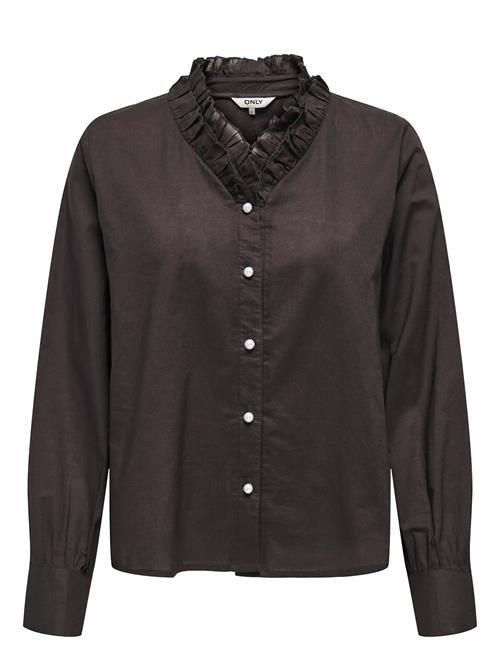 Onlhassie L/S Frill Shirt Ox Wvn ONLY Brown