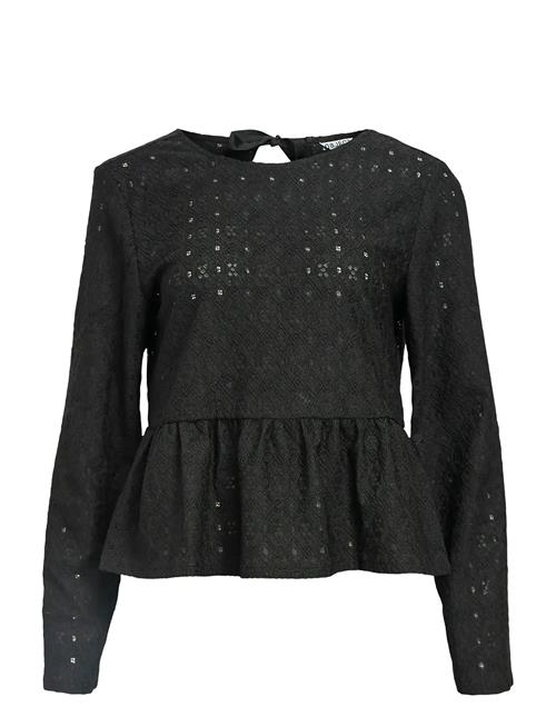 Objlaila L/S Re Tie Top Div Object Black