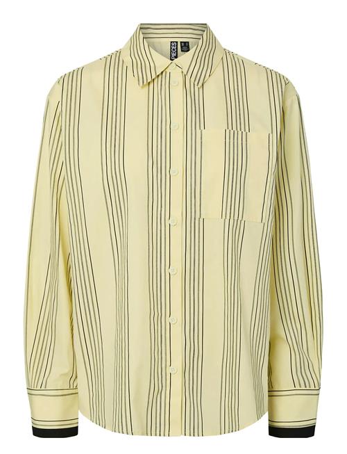 Pcjamie Ls Loose Shirt Wvn D2D Pp Pieces Yellow