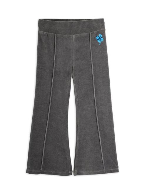 Mini Rodini Clover Flossede Bukser I Emb-velour  Grey 116/122 cm  Grå  116/122 cm  kvinde