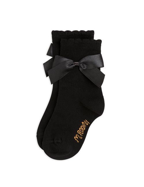 Mini Rodini Satin Bow Sokker  Black 36-39 EU  Sort  36-39 EU  kvinde