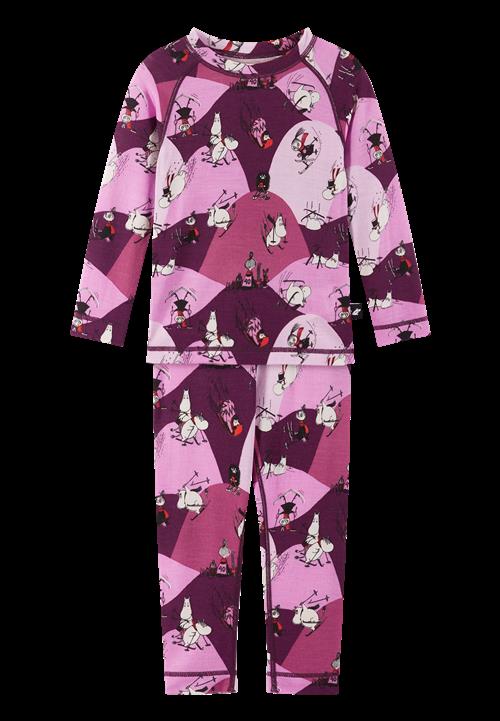 Reima Moomin Trivsam Termisk Sæt Rose Pink  Rose pink-86 cm  Lyserød  86 cm  Unisex