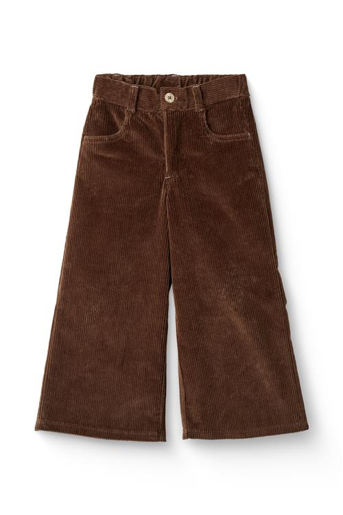 Copenhagen Colors Fløjlsbukser Med Brede Ben Dark Brown  Dark Brown  110 cm  Brun  110 cm  kvinde