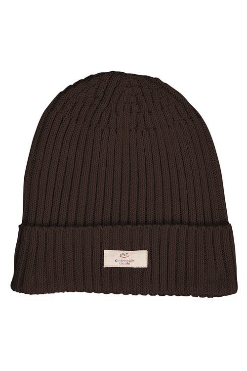 Copenhagen Colors GOTS Klassisk Hue I Bomuldsstrik Dark Brown  Dark Brown 53/54 cm  Brun  53/54 cm  unisex