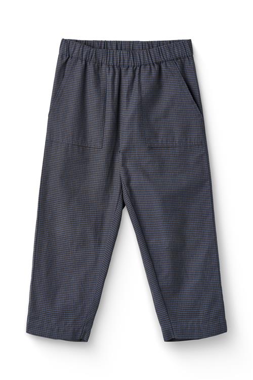 Copenhagen Colors GOTS Tjek Bukser Brown Blue Check  Brown Blue Check 128 cm  Brun  128 cm  mand