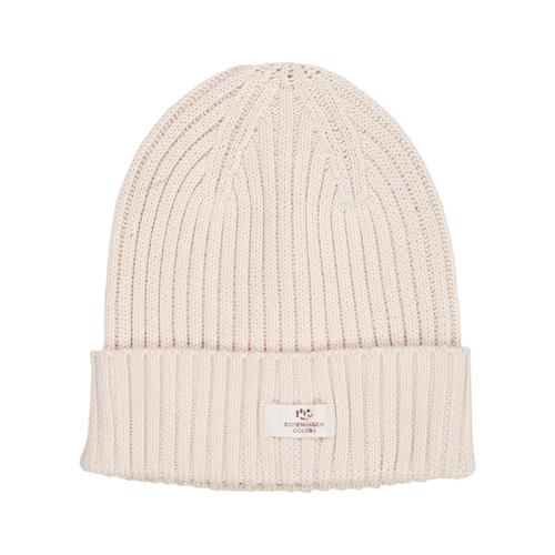 Copenhagen Colors Cotton Knitted Classic Beanie  Cream COTTON KNITTED CLASSIC BEANIE-CREAM  Creme    Unisex