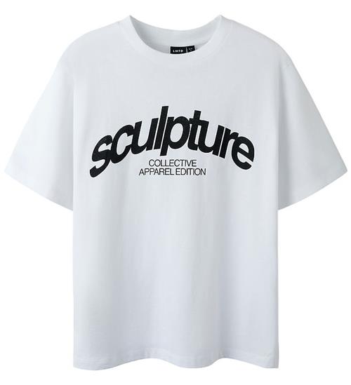 LMTD T-shirt - NlnNure - Bright White/Sort m. Print