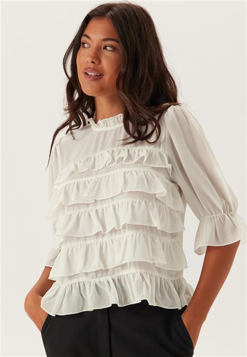 BUBBLEROOM Frill Short Sleeve Blouse