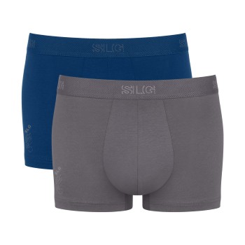 Sloggi 2P SLG Base Trunk Marineblå/Grå bomuld X-Large Herre