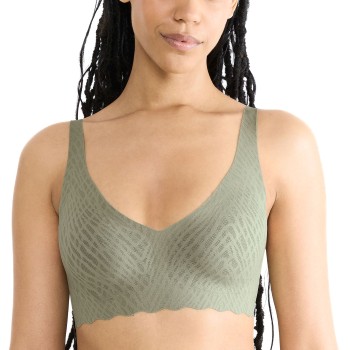 Sloggi BH ZERO Feel Bliss Soft Bra Grøn/Khaki Large Dame