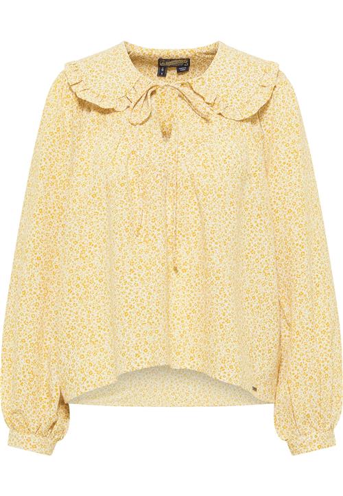 DreiMaster Vintage Bluse  sennep / hvid