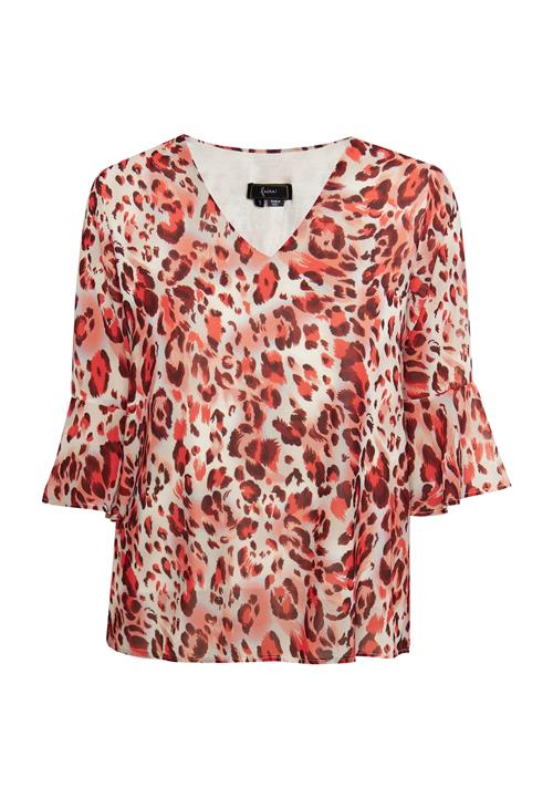 faina Bluse  burgunder / lys rød / hvid
