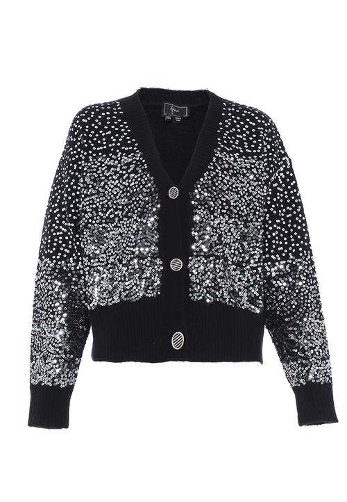 faina Cardigan  sort / sølv