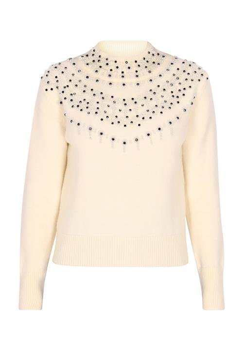 faina Pullover  sort / perlehvid / uldhvid