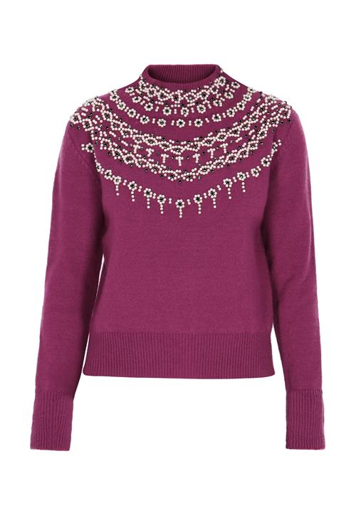 faina Pullover  bær / sort / perlehvid