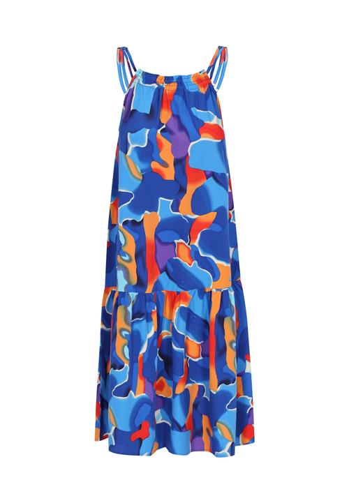 IZIA Kjole  navy / royalblå / orange / orangerød