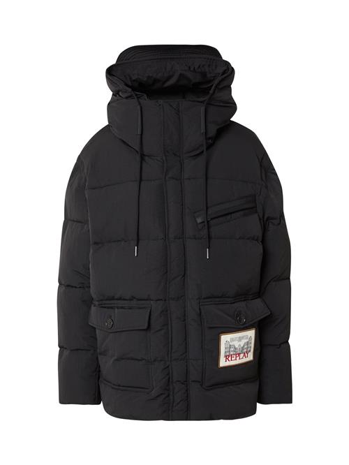 REPLAY Vinterjakke  rød / sort / offwhite