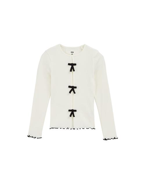 WE Fashion Bluser & t-shirts  sort / offwhite